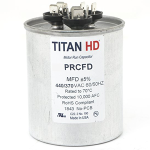 Titan HD Round Run Capacitor, 55+5 MFD, 440/370V