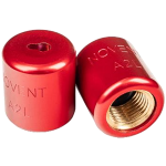 Novent Red A2L Locking Refrigerant Caps, 1/4" Thread, 10 pk
